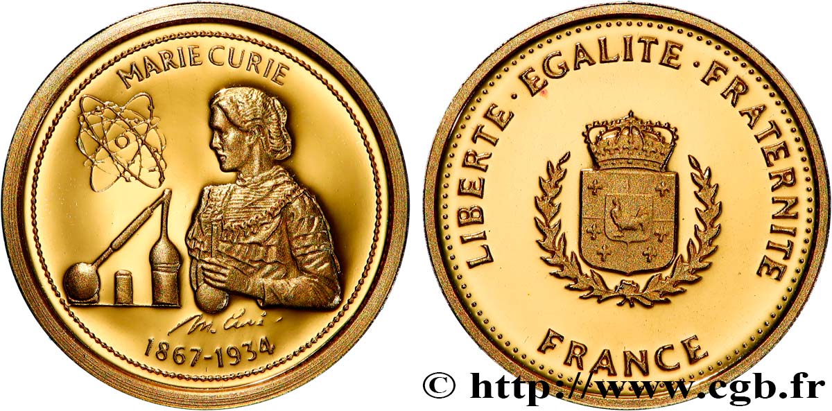 NUESTROS GRANDES HOMBRES Médaille, Marie Curie Prueba