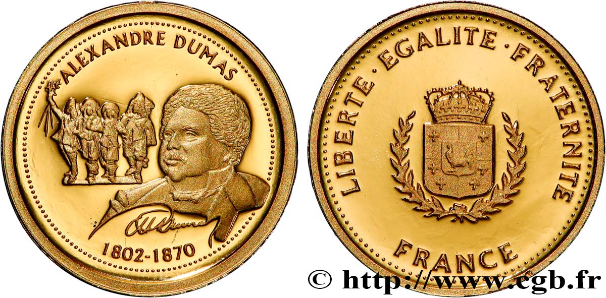 NUESTROS GRANDES HOMBRES Médaille, Alexandre Dumas Prueba