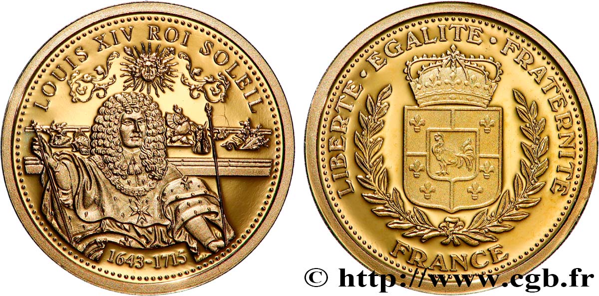 UNSERE GROSSEN MÄNNER Médaille, Louis XIV Polierte Platte