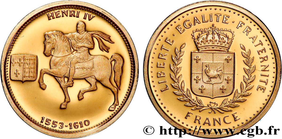 UNSERE GROSSEN MÄNNER Médaille, Henri IV Polierte Platte