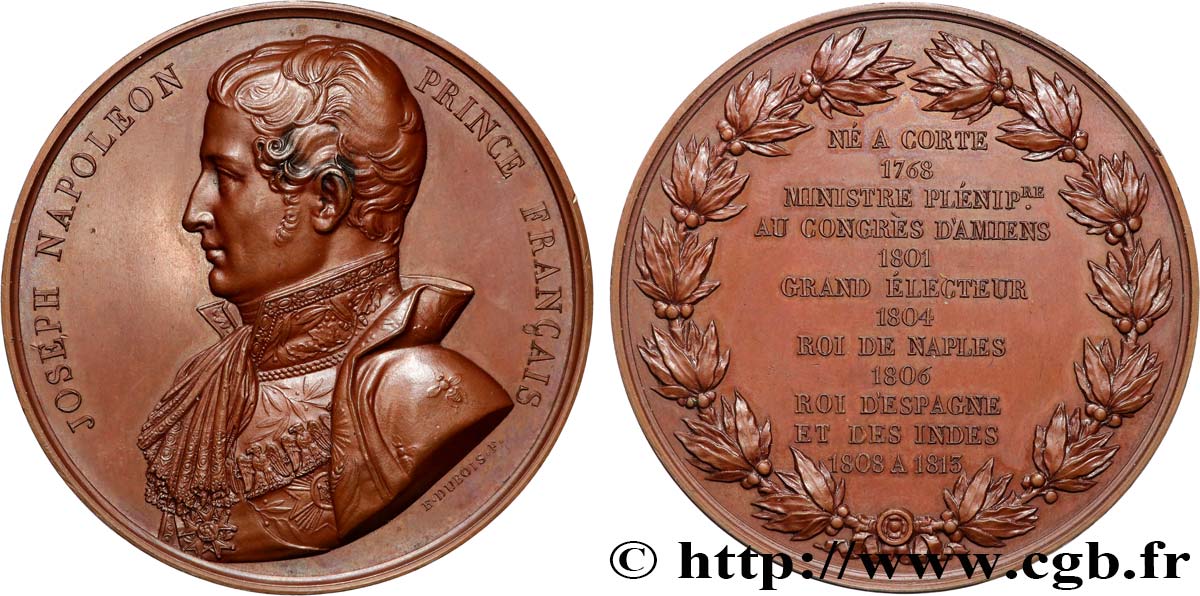 LUIS FELIPE I Médaille, Prince Joseph Napoléon EBC