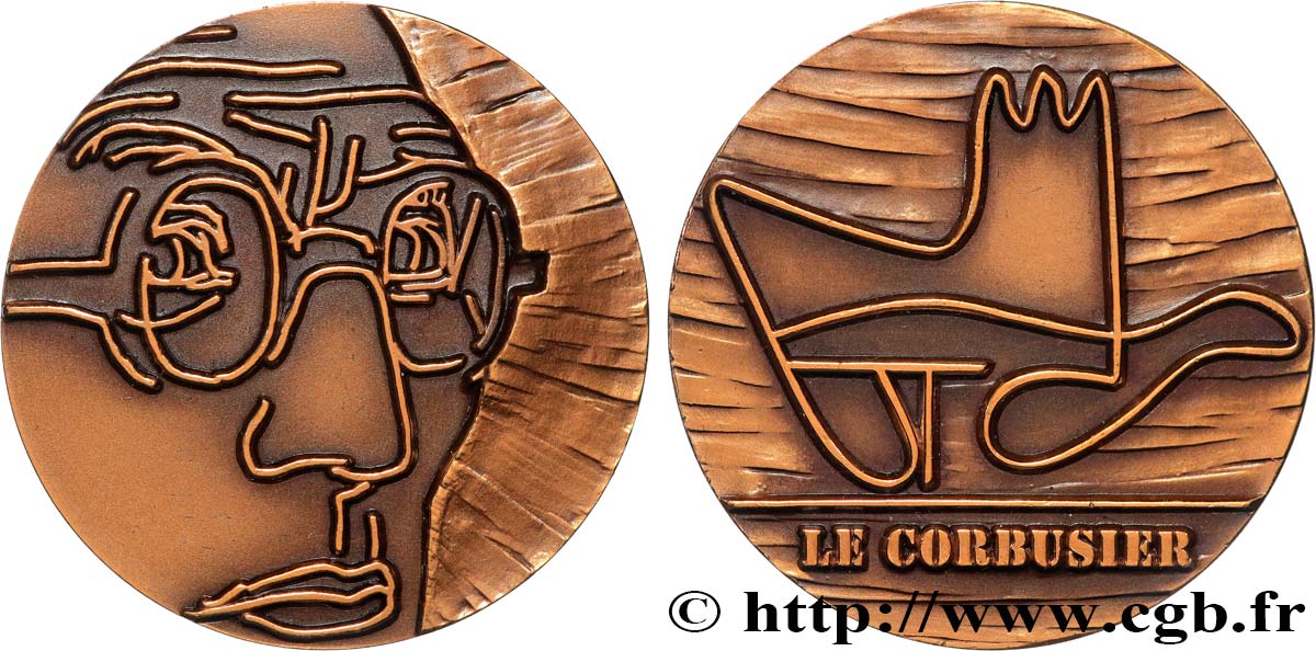 ARTISTES : MUSICIENS, PEINTRES, SCULPTEURS Médaille, Le Corbusier SPL