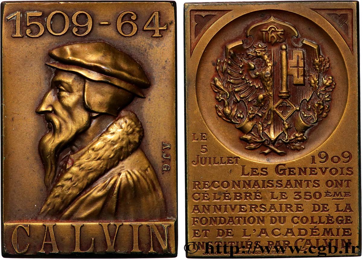 SUISSE Plaquette, 350e anniversaire du Collège et de l’Académie Calvin q.SPL