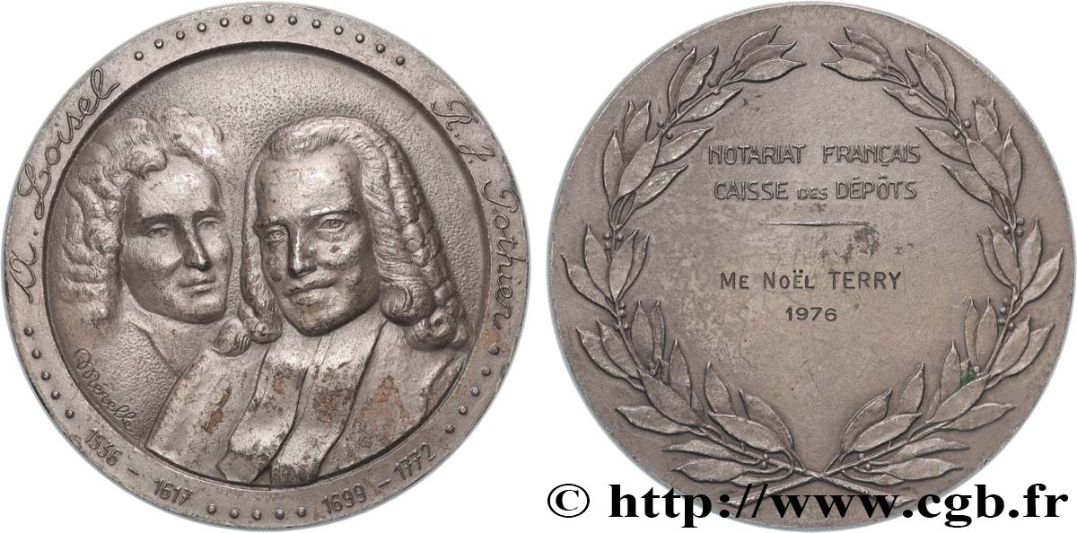 NOTAIRES DU XIXe SIECLE Médaille, Loisel et Pothier, Caisse des dépôts q.SPL