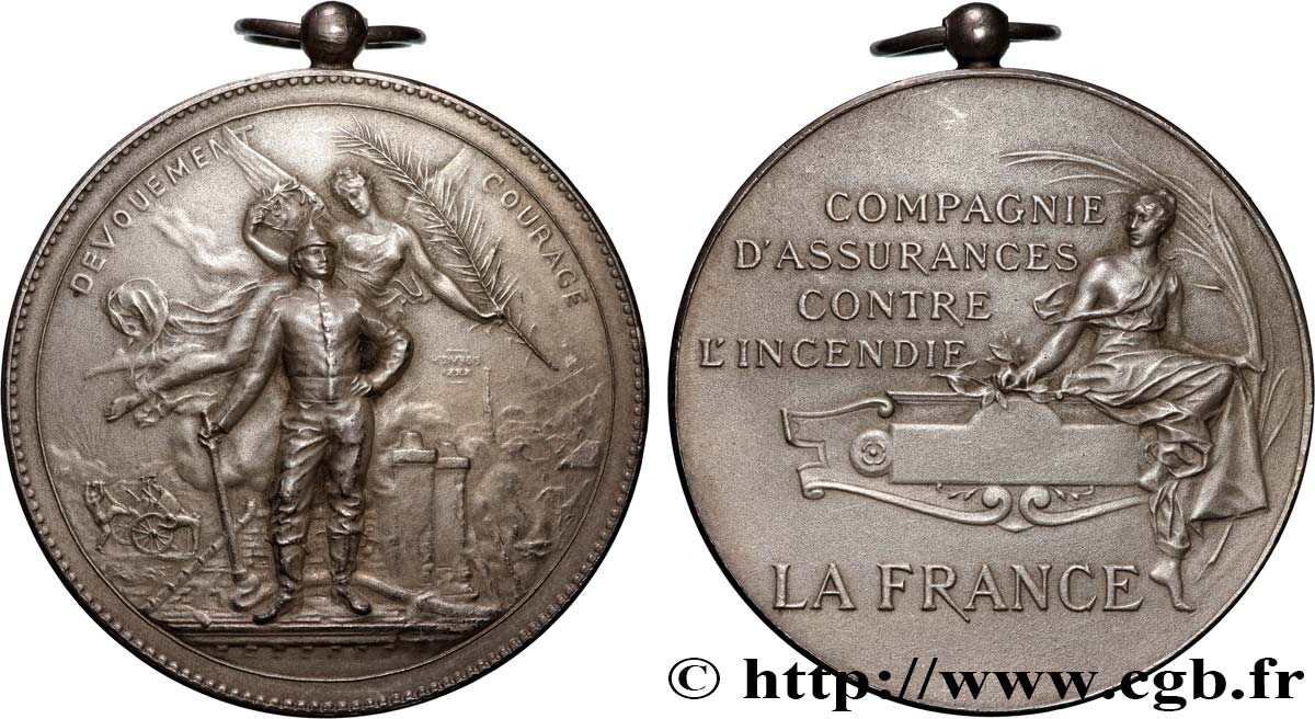 ASSURANCES Médaille, Compagnie d’assurances contre l’incendie, La France TTB+