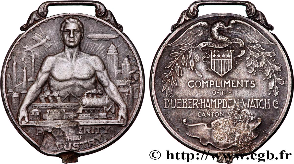 VEREINIGTE STAATEN VON AMERIKA Médaille, Dueber-Hampden Watch Company SS