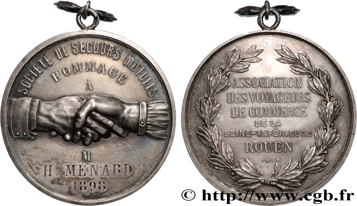 INSURANCES Médaille, Association des voyageurs de commerce de la Seine-Inférieure AU