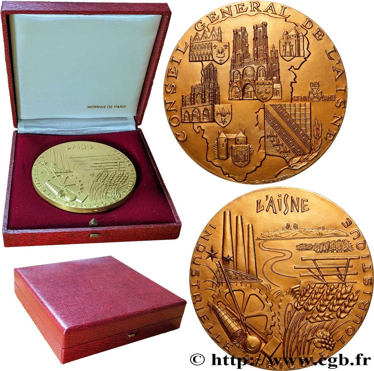 GENERAL, DEPARTEMENTAL OR MUNICIPAL COUNCIL - ADVISORS Médaille, Conseil général de l’Aisne MS