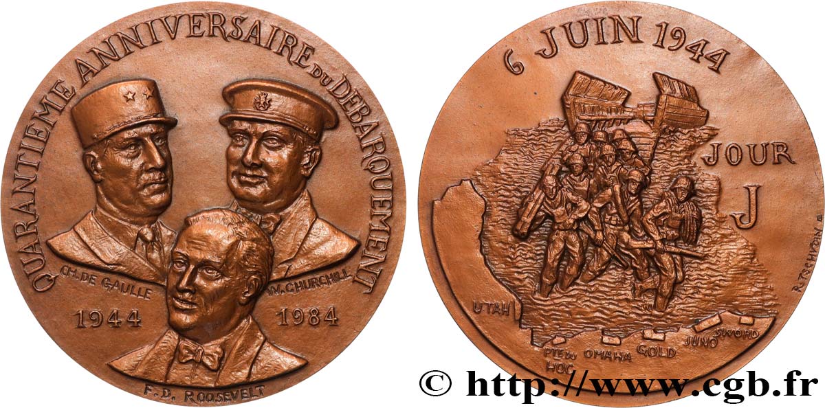 CINQUIÈME RÉPUBLIQUE Médaille, Quarantième anniversaire de la libération de Paris SUP