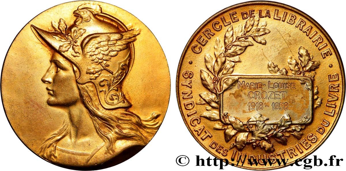 PRINTING AND STATIONERY Médaille, Cercle de la librairie AU