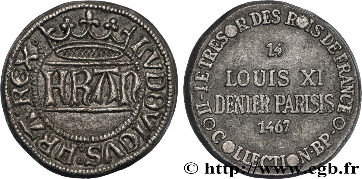 Jetons BP Médailles, Denier parisis de Louis XI q.SPL