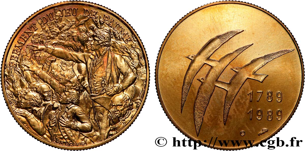 QUINTA REPUBBLICA FRANCESE Médaille Du Bicentenaire de la Révolution Française SPL
