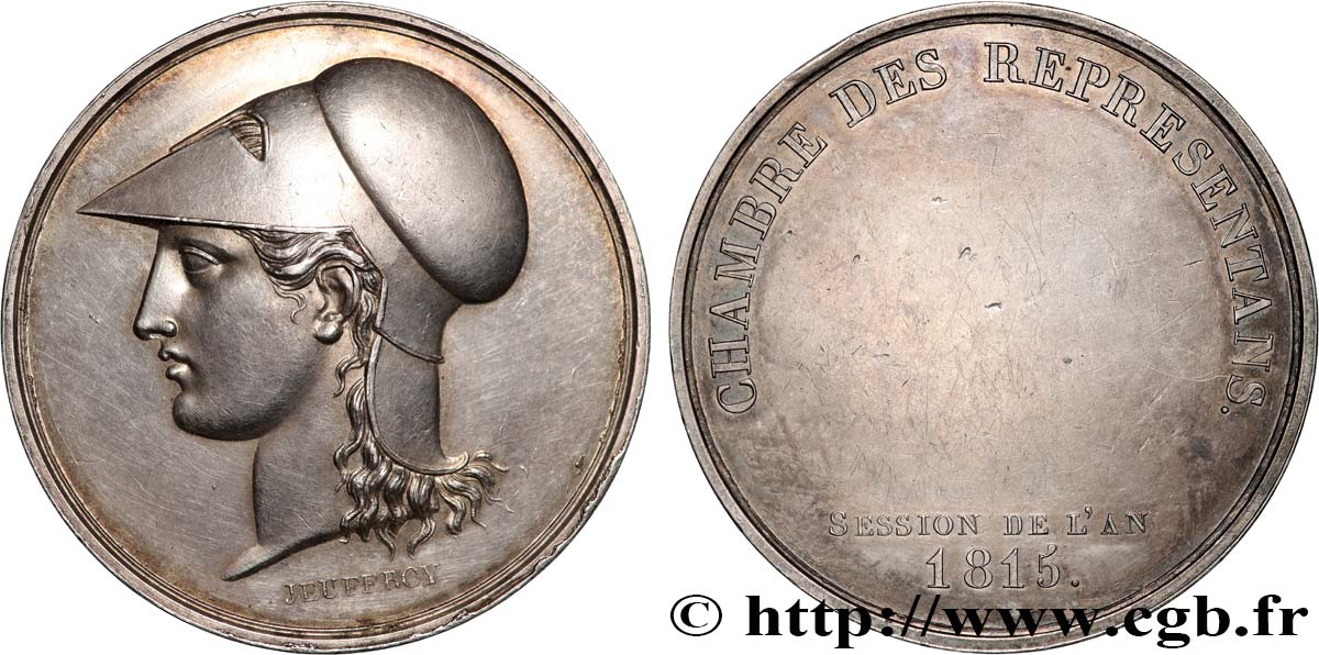 HERRSCHAFT DER HUNDERT TAGE Médaille, Chambre des représentants fVZ/SS