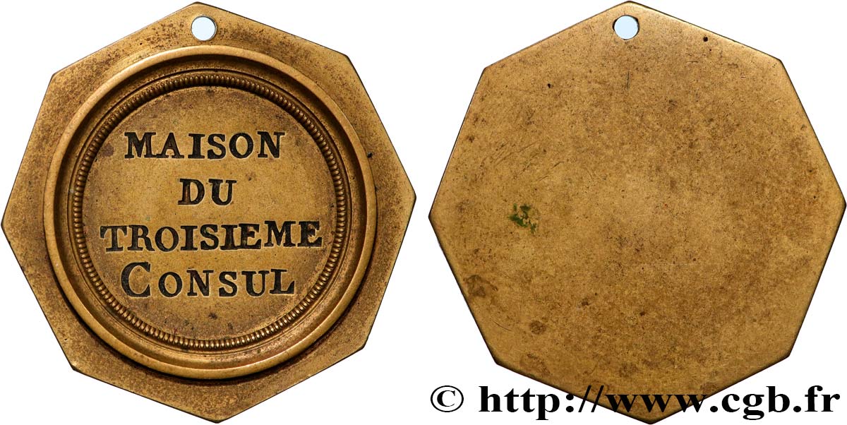 CONSULAT Médaille, Maison du troisième consul TTB