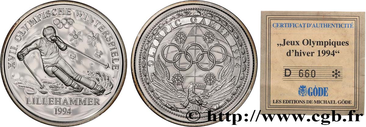 JEUX OLYMPIQUES Médaille, Jeux olympiques d hiver de 1994 fST