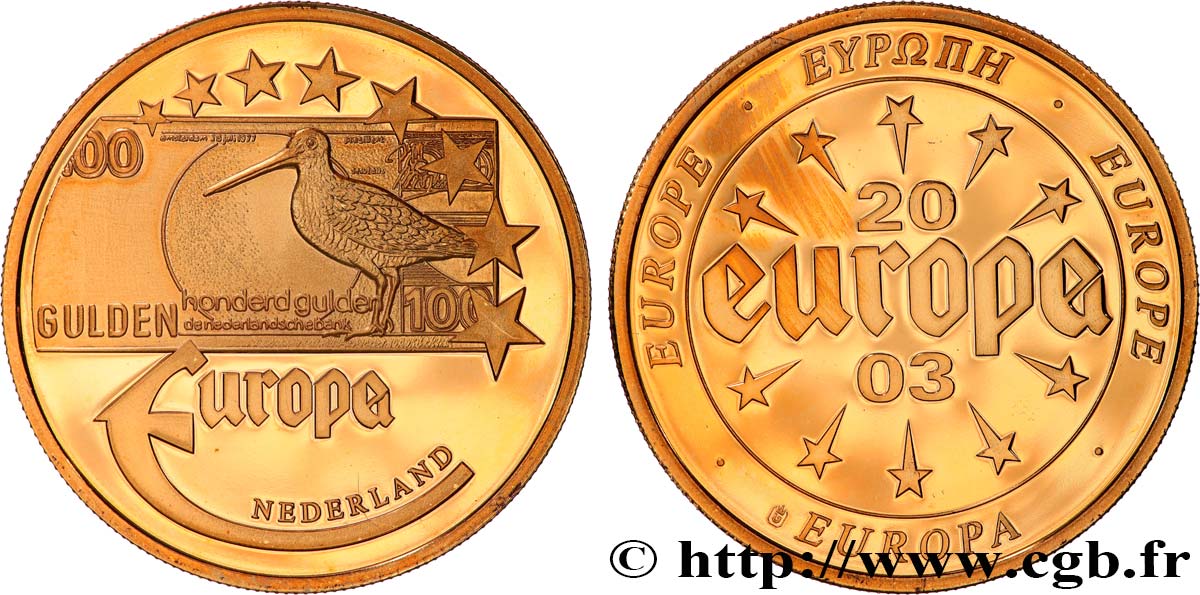 QUINTA REPUBBLICA FRANCESE Médaille, 100 Gulden, Nederland SPL