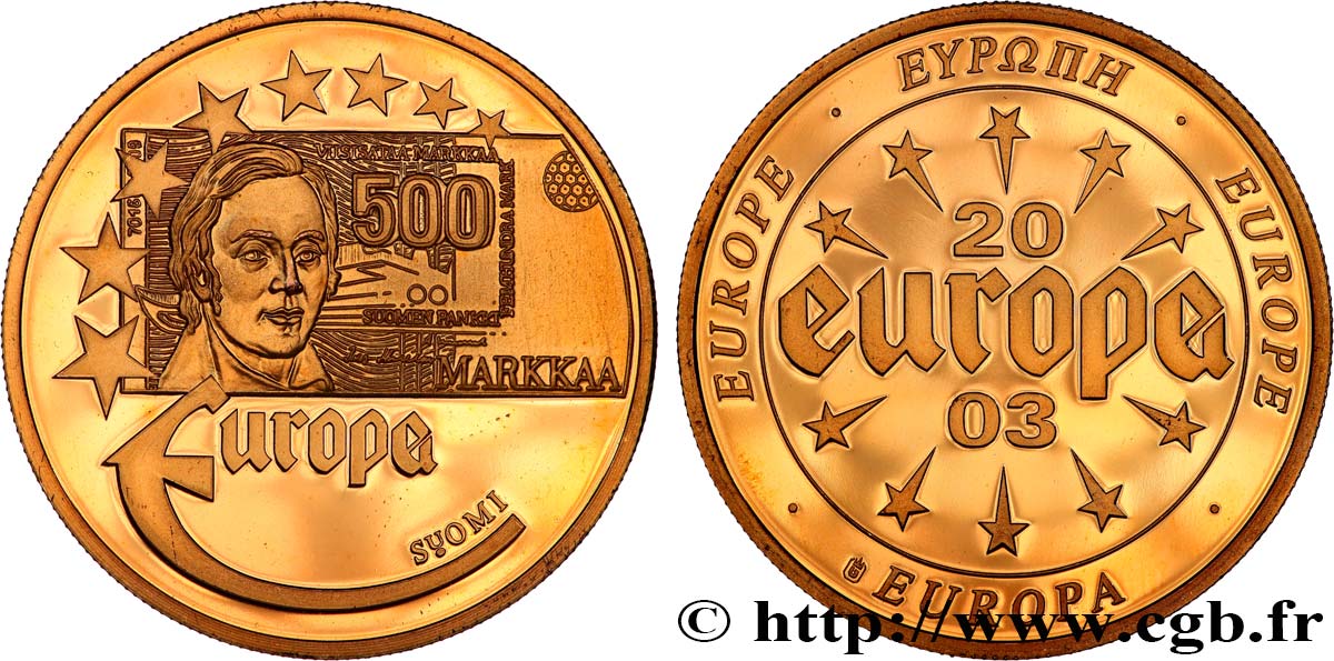 FUNFTE FRANZOSISCHE REPUBLIK Médaille, 500 Markaa, Suomi VZ