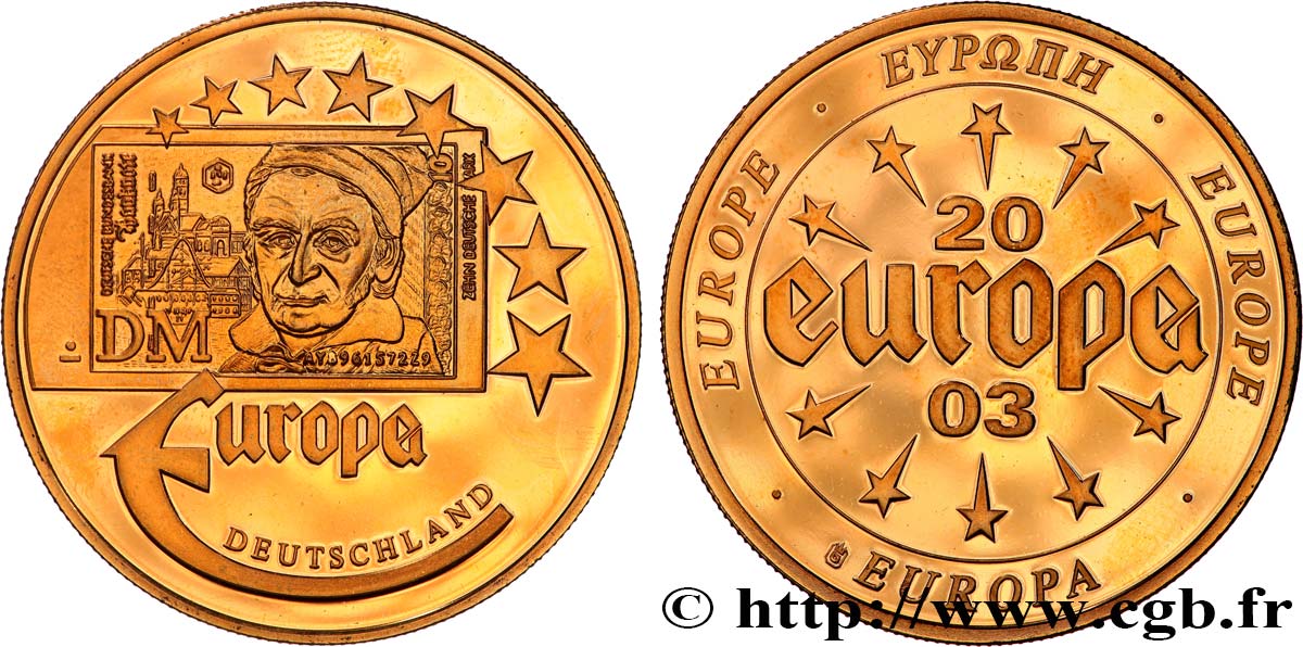 QUINTA REPUBBLICA FRANCESE Médaille, 10 Deutsche Mark, Deutschland SPL