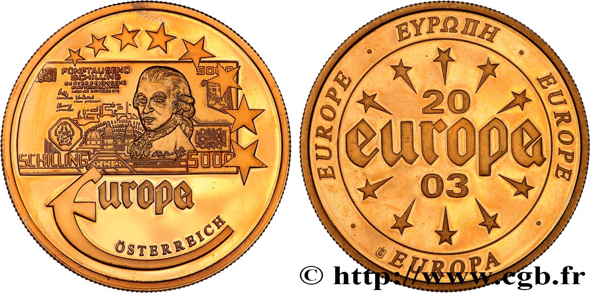 QUINTA REPUBBLICA FRANCESE Médaille, 5000 Shilling, Osterreich SPL