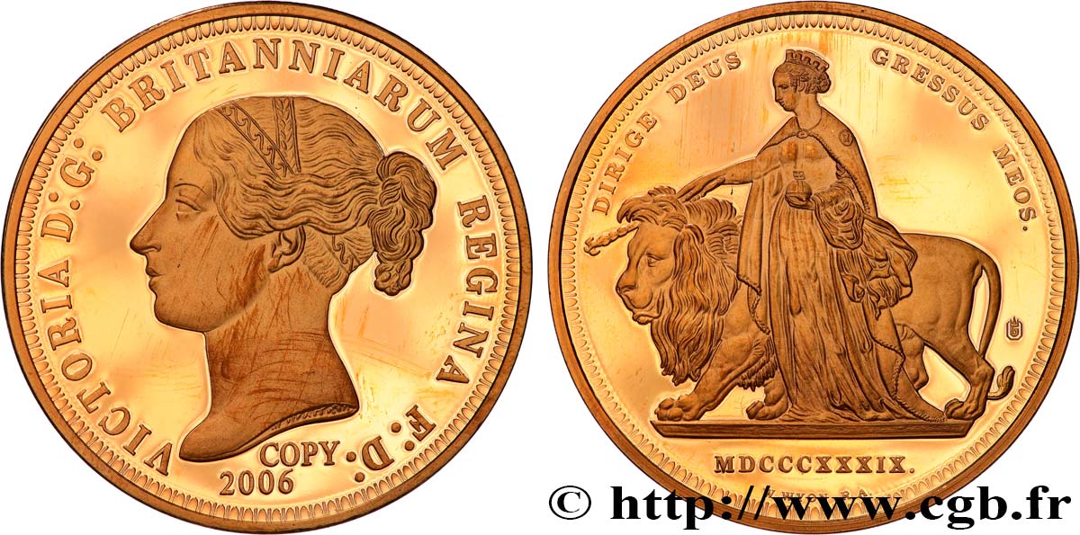 UNITED KINGDOM Médaille, 5 Pounds “Una et le lion” AU