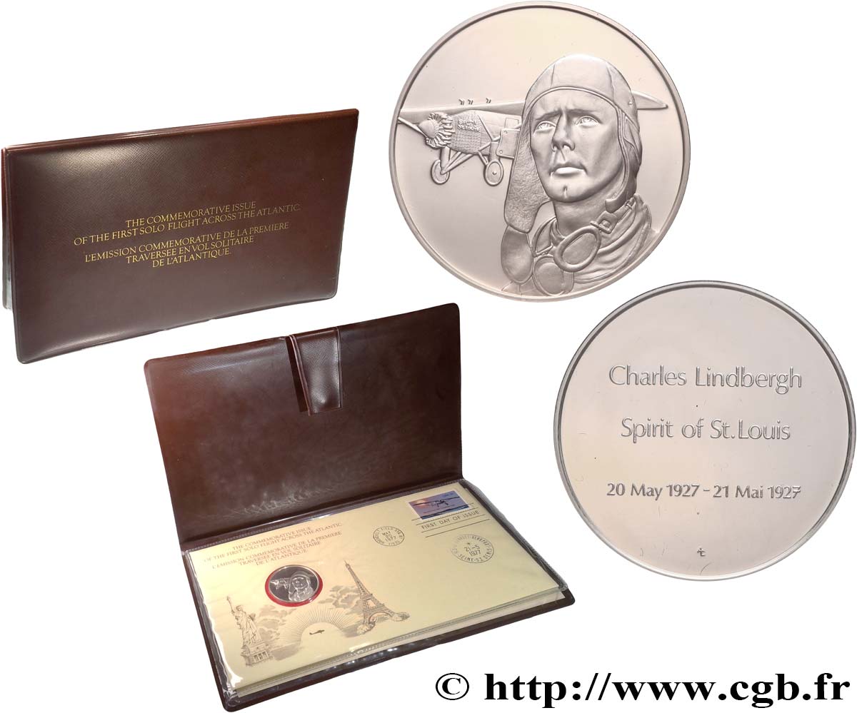 AERONAUTICS - AVIATION : AVIATORS & AIRPLANES Médaille, Charles Lindbergh AU