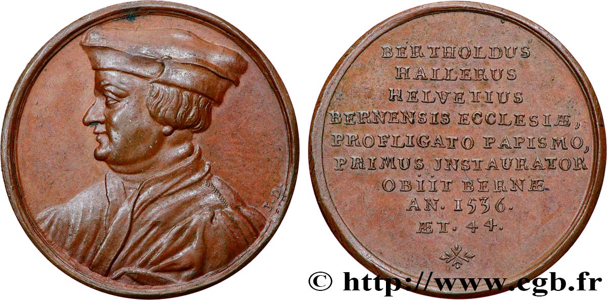 REFORMADORES DE LA IGLESIA Médaille, Les réformateurs de l’église, Berthold Haller MBC+/EBC