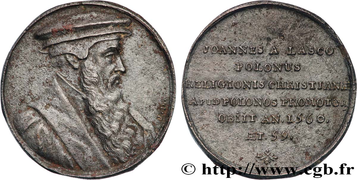 LES RÉFORMATEURS DE L&nbsp;ÉGLISE Médaille, Les réformateurs de l’église, John a Lasco XF