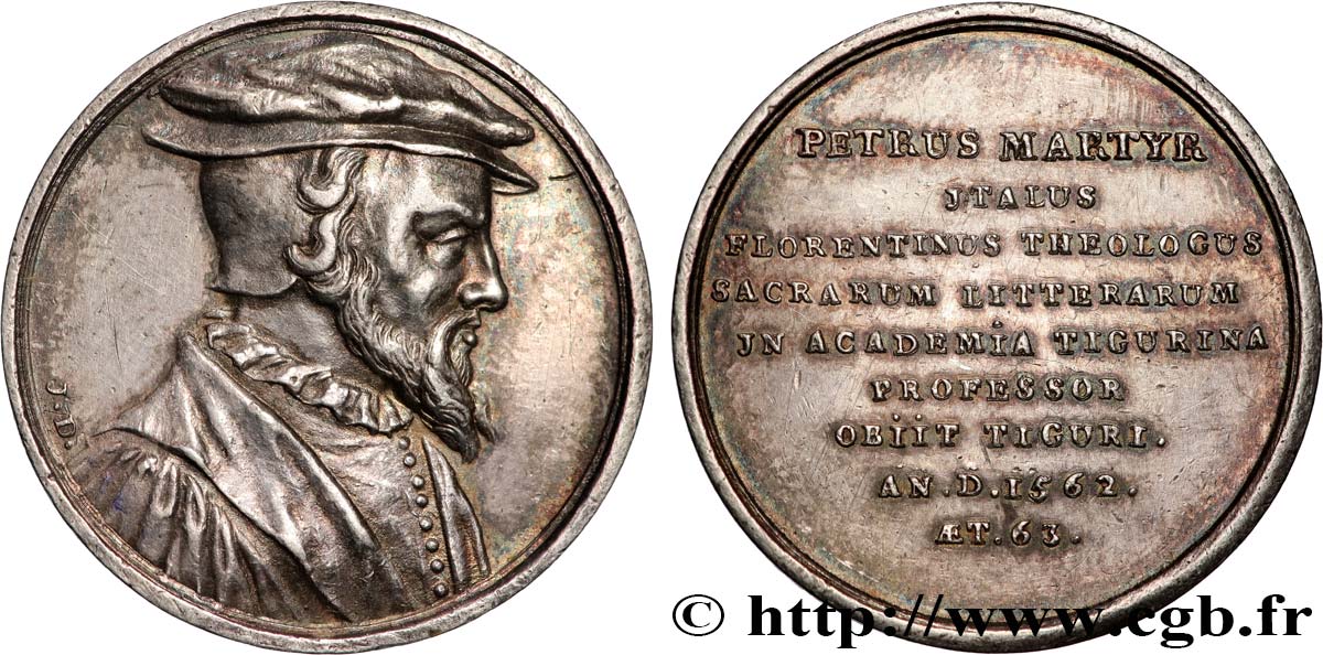 KIRCHENREFORMATOREN Médaille, Les réformateurs de l’église, Peter Martyr fVZ