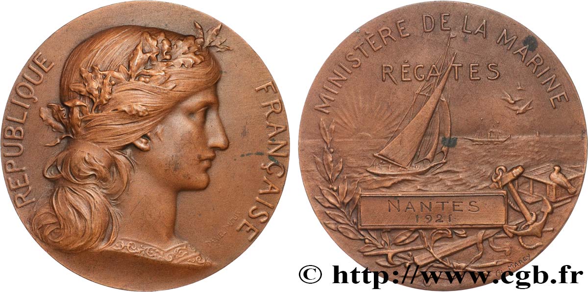 TROISIÈME RÉPUBLIQUE Médaille, Régates TTB+