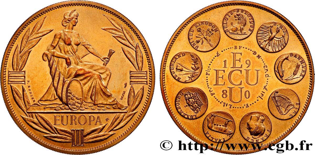 CINQUIÈME RÉPUBLIQUE ECU Europa TTB+