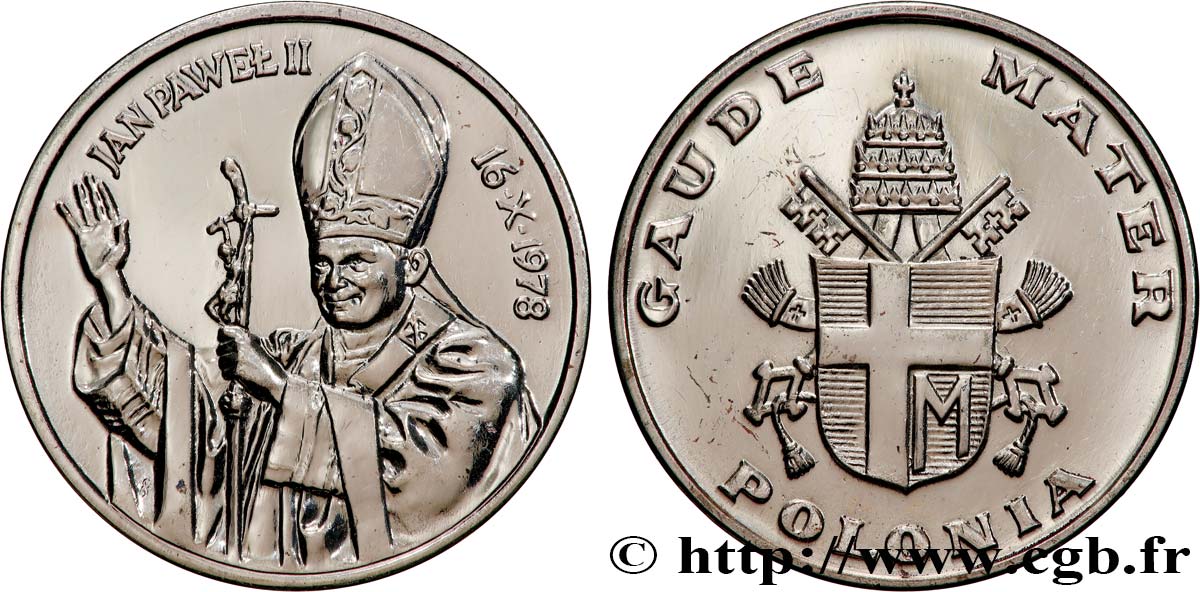 JEAN-PAUL II (Karol Wojtyla) Médaille, Gaude Mater Polonia AU