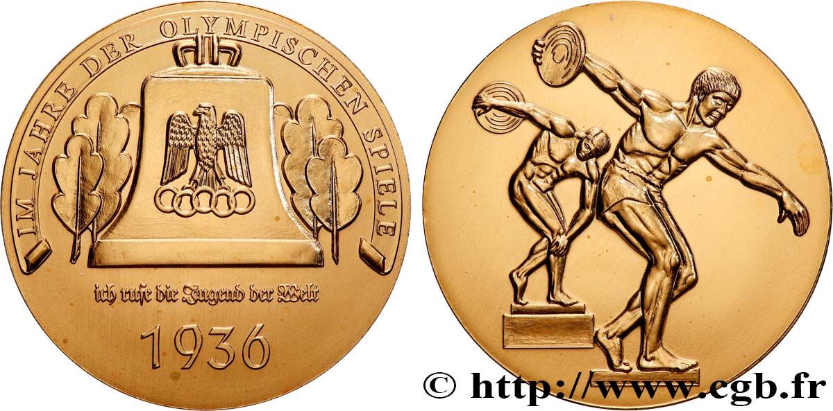 OLYMPIC GAMES Médaille, Jeux olympiques de Berlin, frappe moderne MS