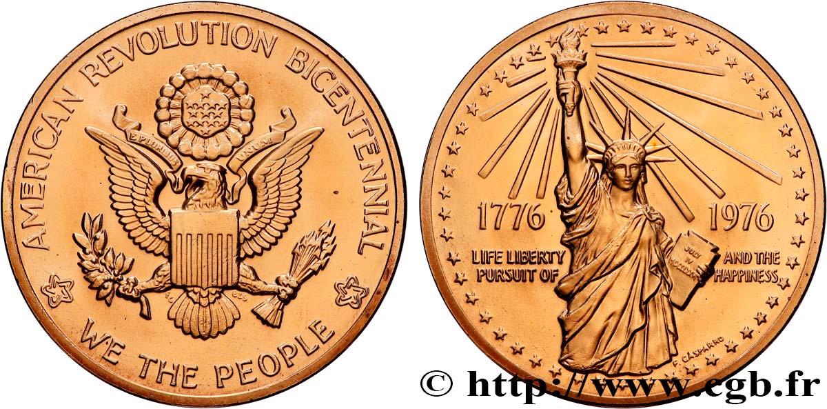VEREINIGTE STAATEN VON AMERIKA Médaille, Bicentenaire de la Révolution fST