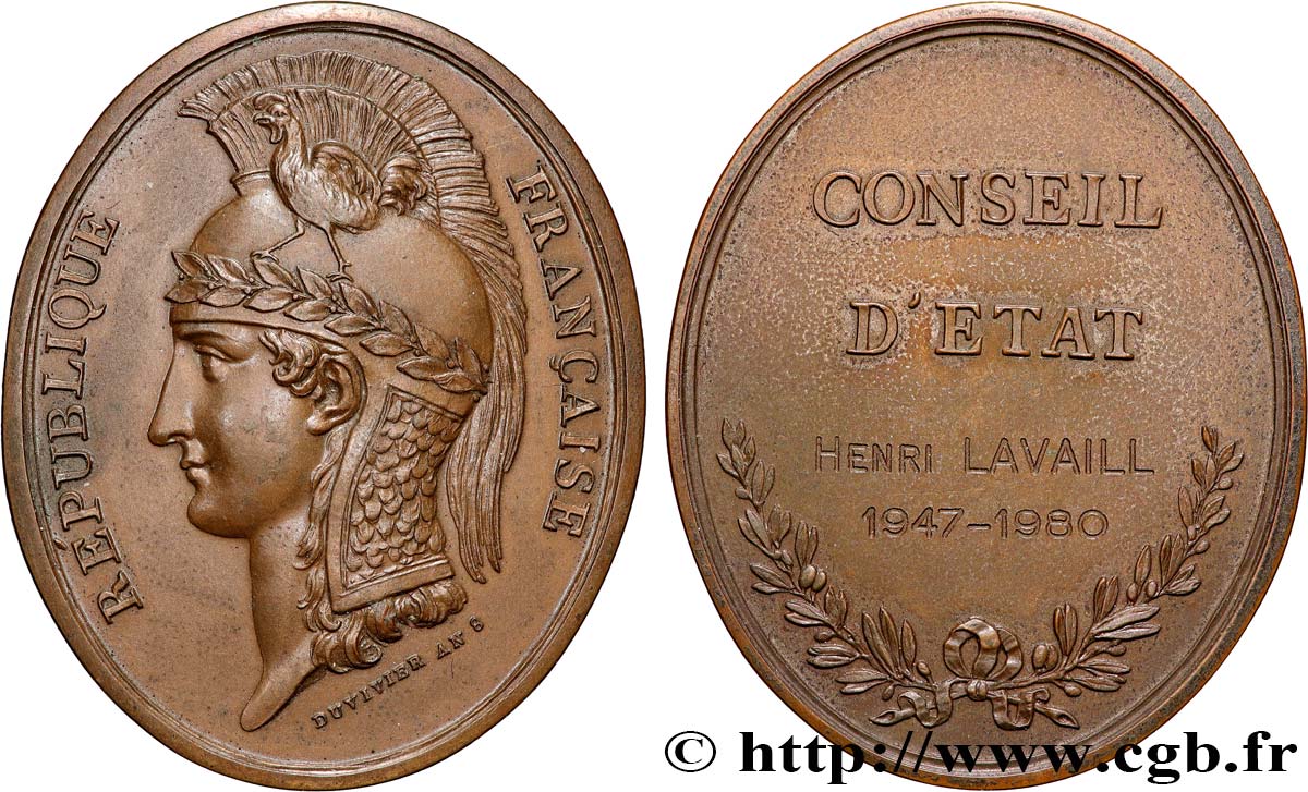 QUINTA REPUBLICA FRANCESA Médaille, Conseil d’État MBC+