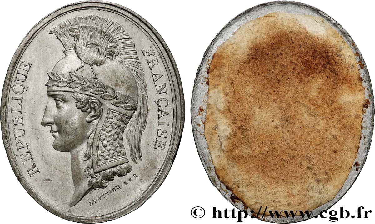 CONSULADO Médaille, République Française par Benjamin Duvivier, tirage uniface de l’avers EBC