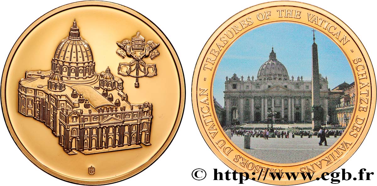 VATICAN AND PAPAL STATES Médaille, Trésors du Vatican MS