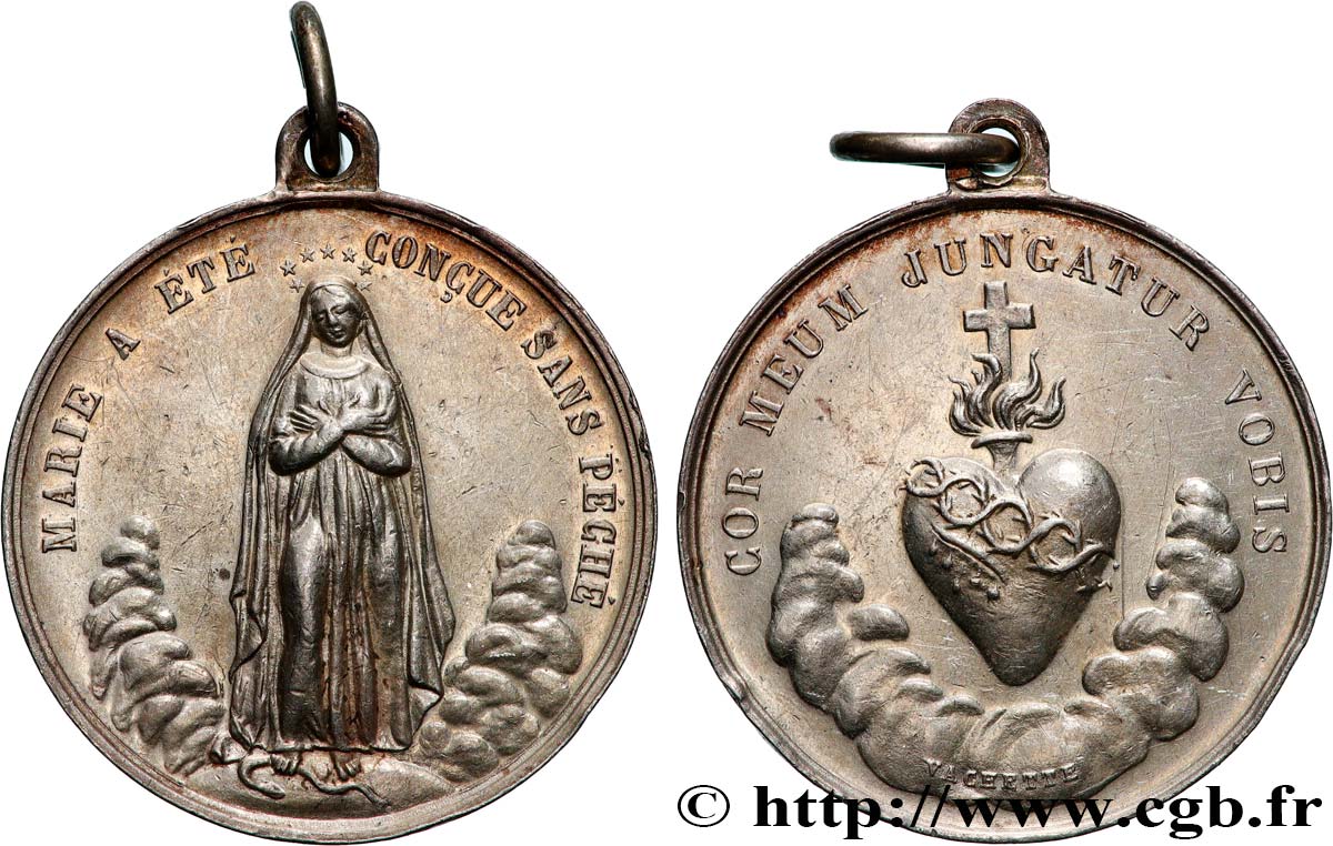 MÉDAILLES RELIGIEUSES Médaille, Vierge Marie AU