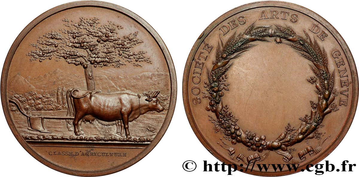 SUISSE Médaille, Classe d’agriculture, Société des Arts de Genève AU