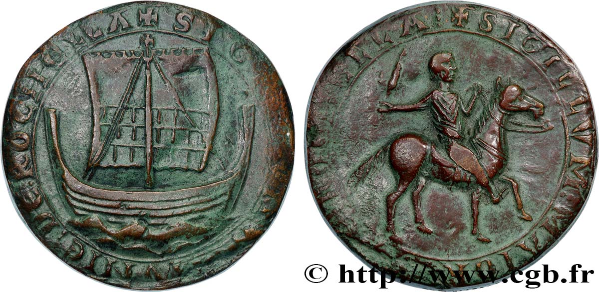 QUINTA REPUBLICA FRANCESA Médaille, Reproduction du Sceau de la Rochelle, n°152 MBC+