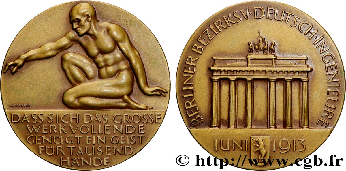 GERMANY Médaille, Prix d’ingénierie de Berlin AU