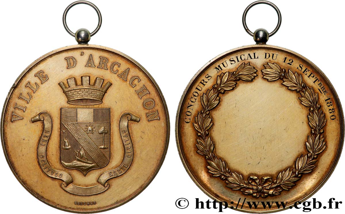 III REPUBLIC Médaille, Concours musical d’Arcachon AU