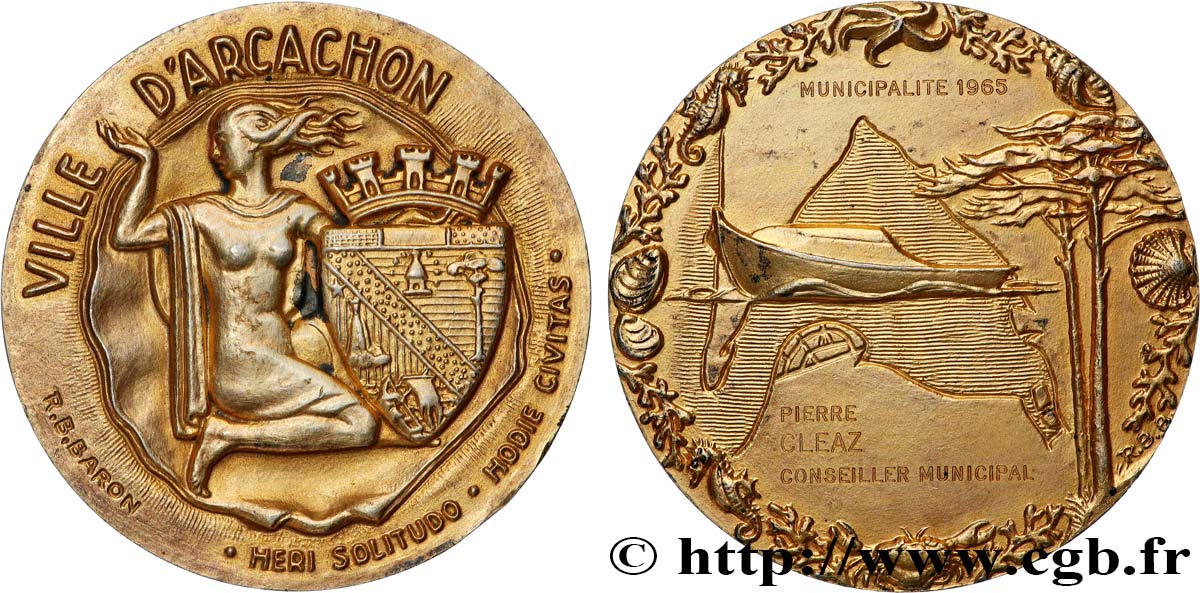 QUINTA REPUBBLICA FRANCESE Médaille municipale d’Arcachon q.SPL