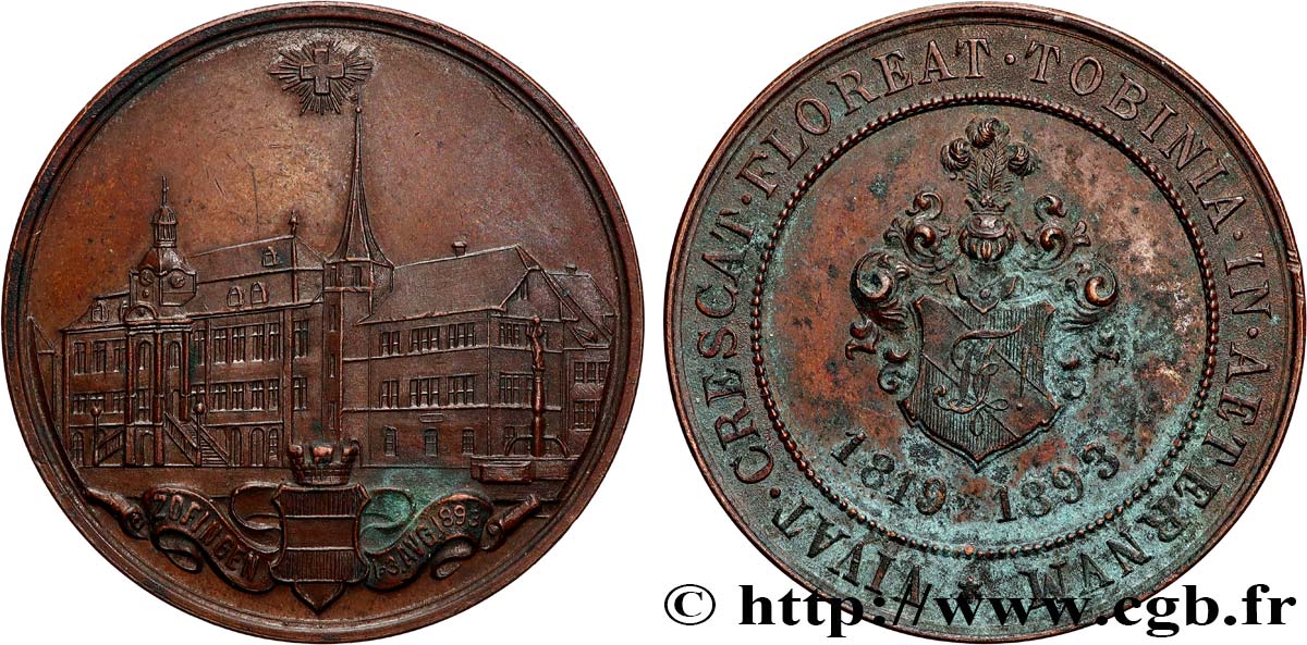 SWITZERLAND - CONFEDERATION OF HELVETIA Médaille, Société suisse de Zofingue AU