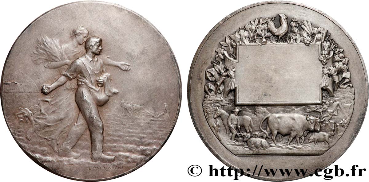 III REPUBLIC Médaille agricole AU/AU