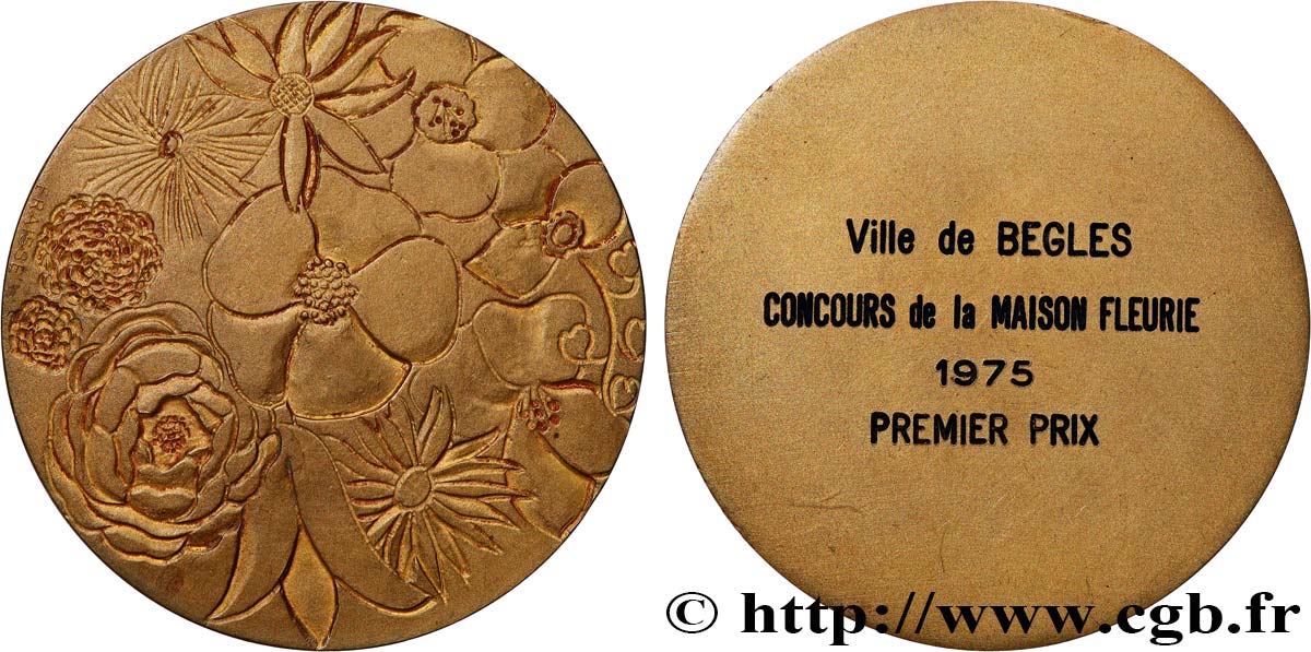 QUINTA REPUBLICA FRANCESA Médaille, Concours de la maison fleurie EBC