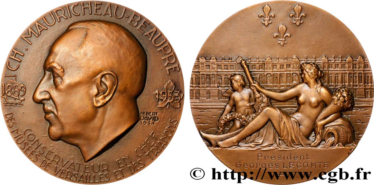 CUARTA REPUBLICA FRANCESA Médaille, Charles Mauricheau-Beaupré, conservateur en chef EBC