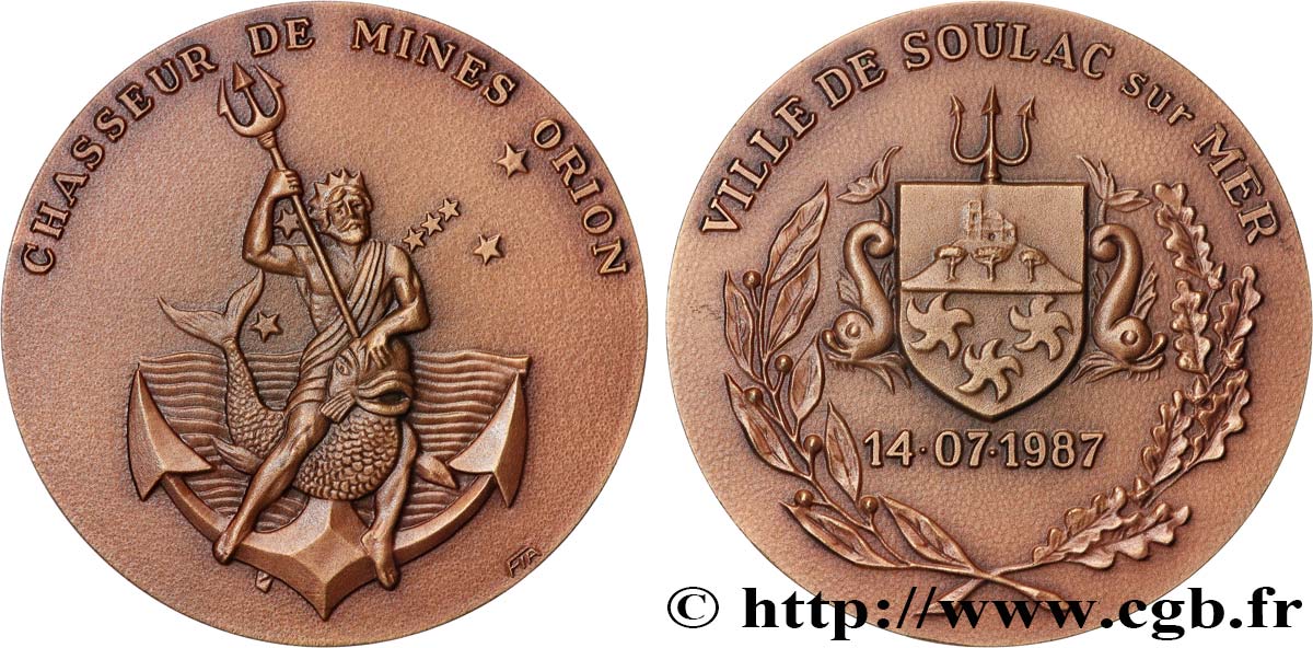 V REPUBLIC Médaille, Chasseur de mines, Orion AU