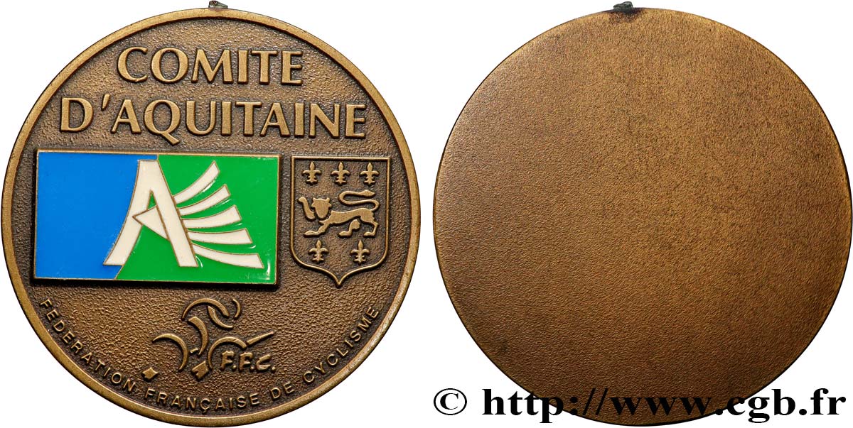 QUINTA REPUBLICA FRANCESA Médaille, Comité d’Aquitaine, Fédération Française de Cyclisme MBC+