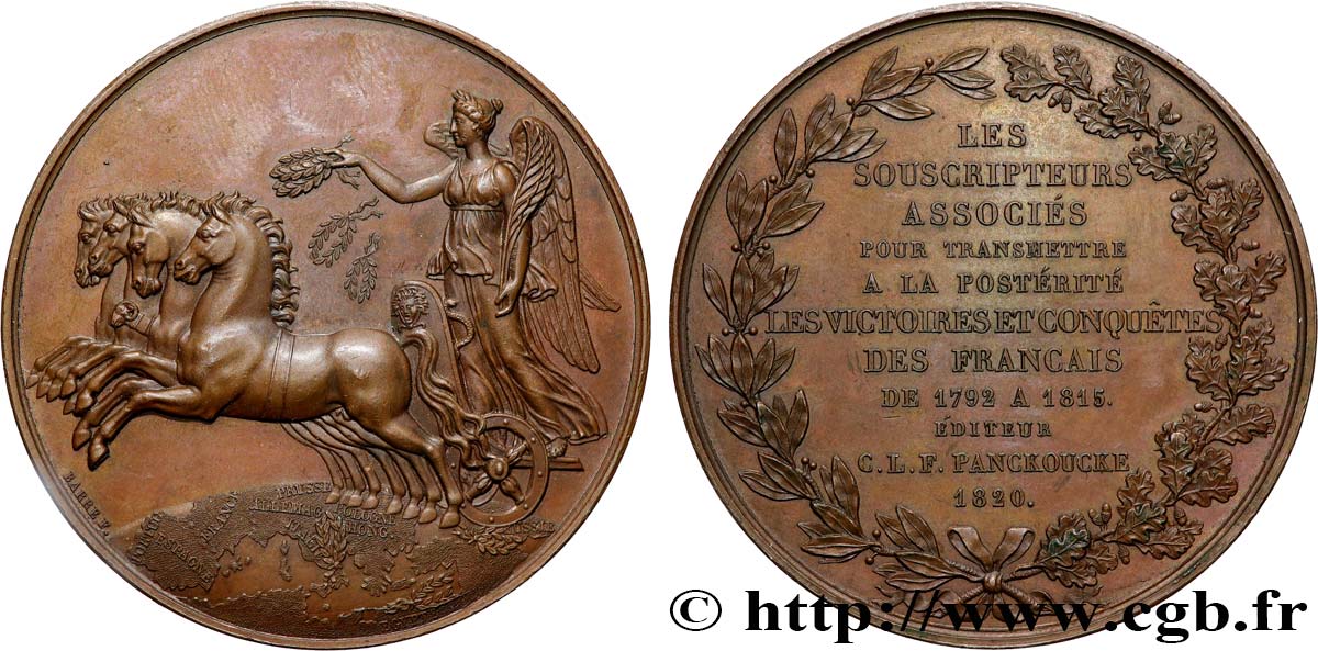 LOUIS XVIII Médaille, Postérité des Victoires Napoléoniennes SUP