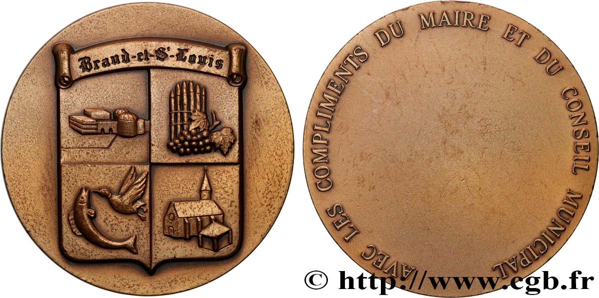 CONSEIL GÉNÉRAL, DÉPARTEMENTAL OU MUNICIPAL - CONSEILLERS Médaille, Brand-et-Saint-Louis MBC+